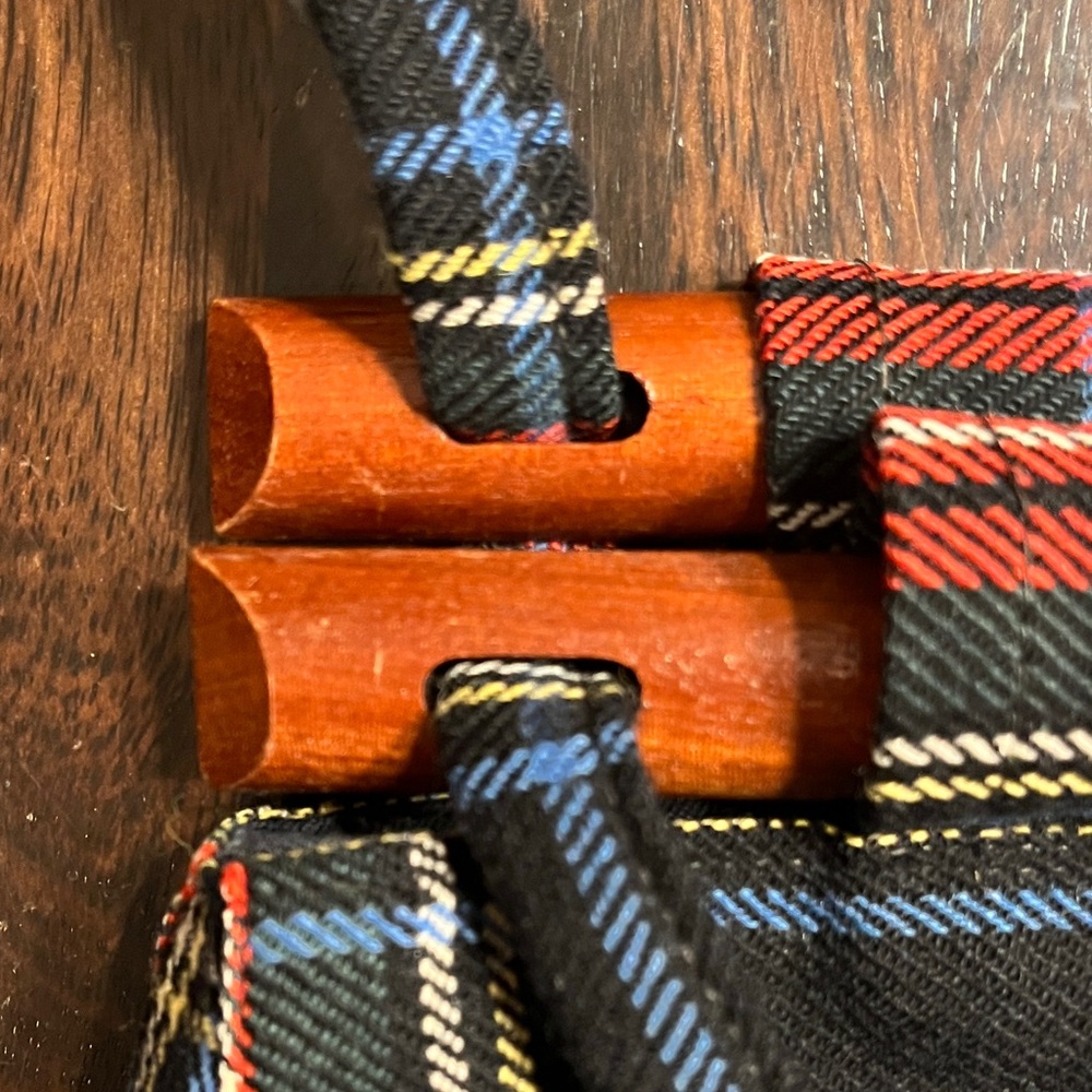 Vintage Brown’s of Bermuda Wood-Handled Plaid Bag - Picture 12 of 13